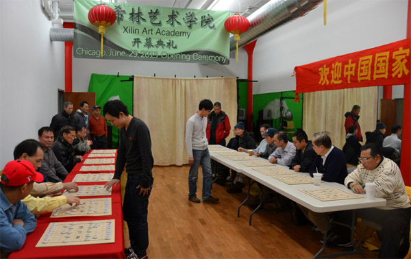 国家象棋队访问芝加哥：车轮战以棋会友